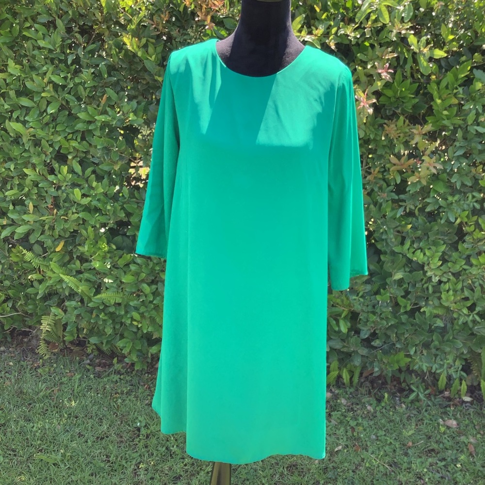 GIANNI BINI Flowy 3/4 Green Dress L